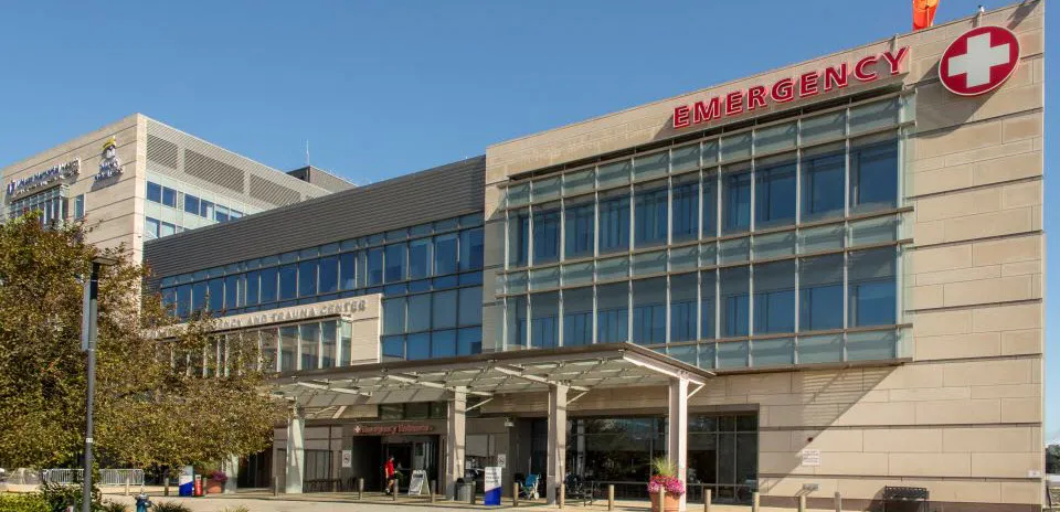 UMass Memorial Medical Center University Campus Emergency Entrance.