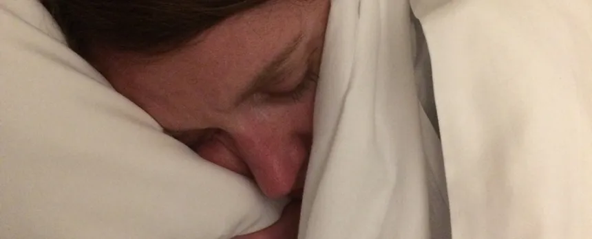 woman sleeping in bed